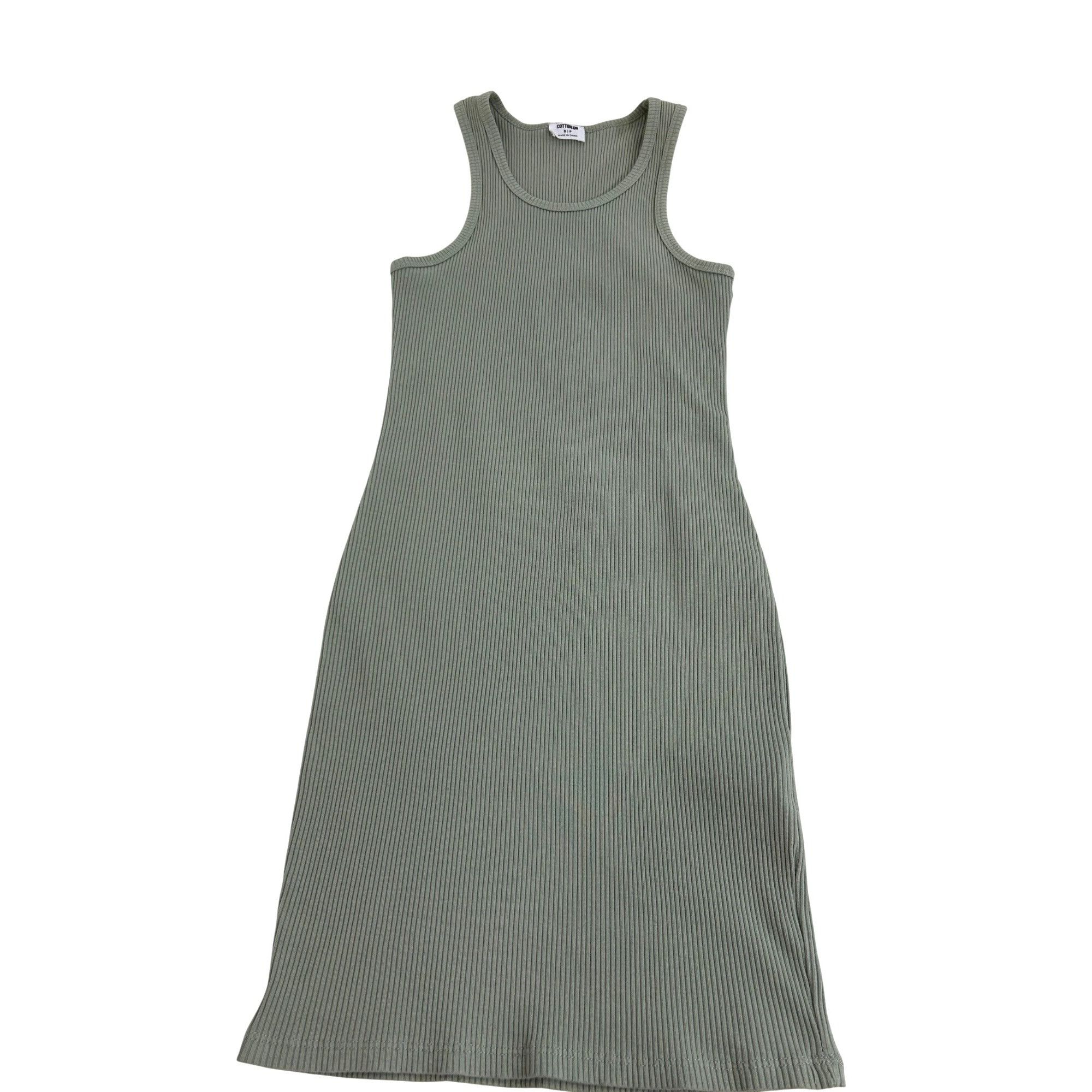 Cotton On Cotton On Racerback Dress S Sage Green Bodycon Ribbed Mini S Size S / US 4 / IT 40 - 10 Thumbnail