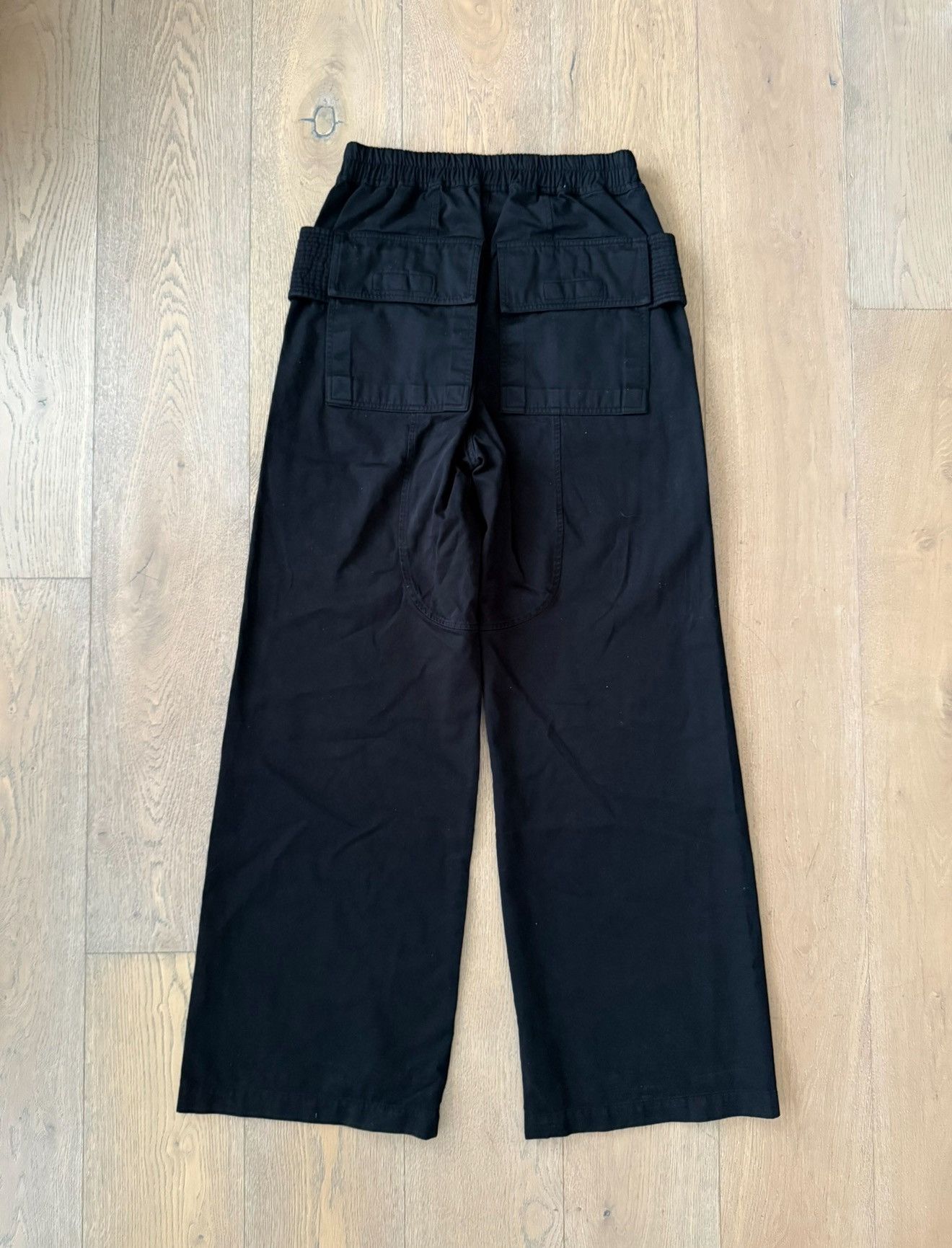 Rick Owens Rick Owens DRKSHDW SS21 Creatch Wide Black Cargo Pants Size US 32 / EU 48 - 2 Thumbnail