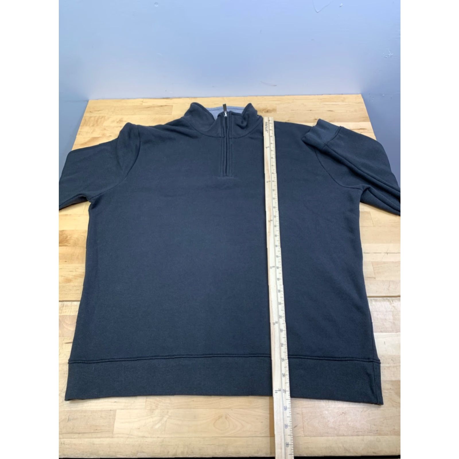 Saks Fifth Avenue Saks Fifth Avenue Sweatshirt Mens XL Black Preppy Mock Neck Zipper Pullover Casual Vintage No Size US XL / EU 56 / 4 - 4 Thumbnail