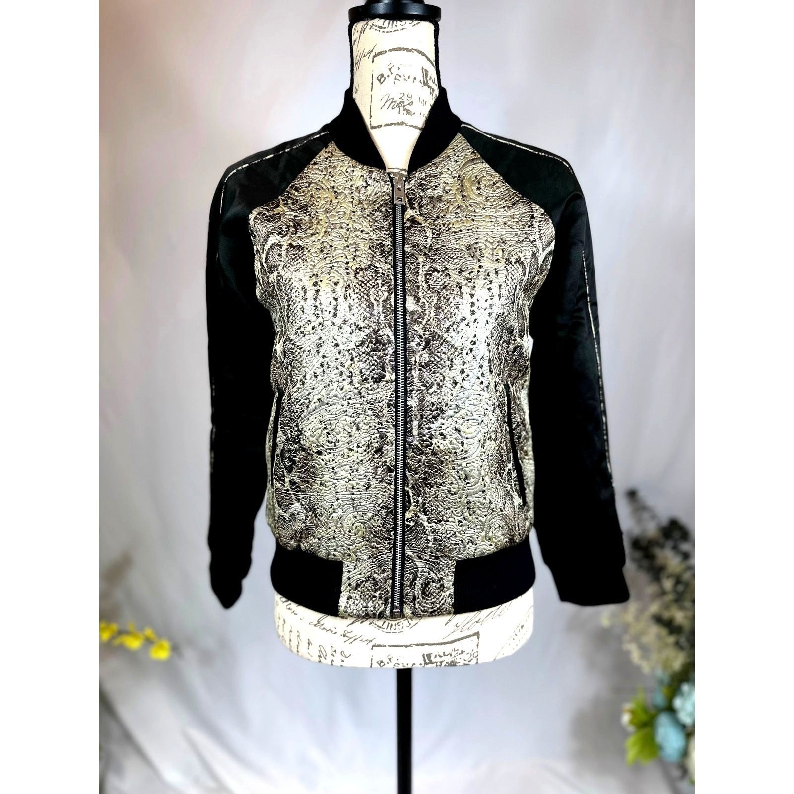 Zadig & Voltaire Zadig & Voltaire Billy Snake Deluxe Bomber Jacket XS Size XS / US 0-2 / IT 36-38 - 9 Thumbnail