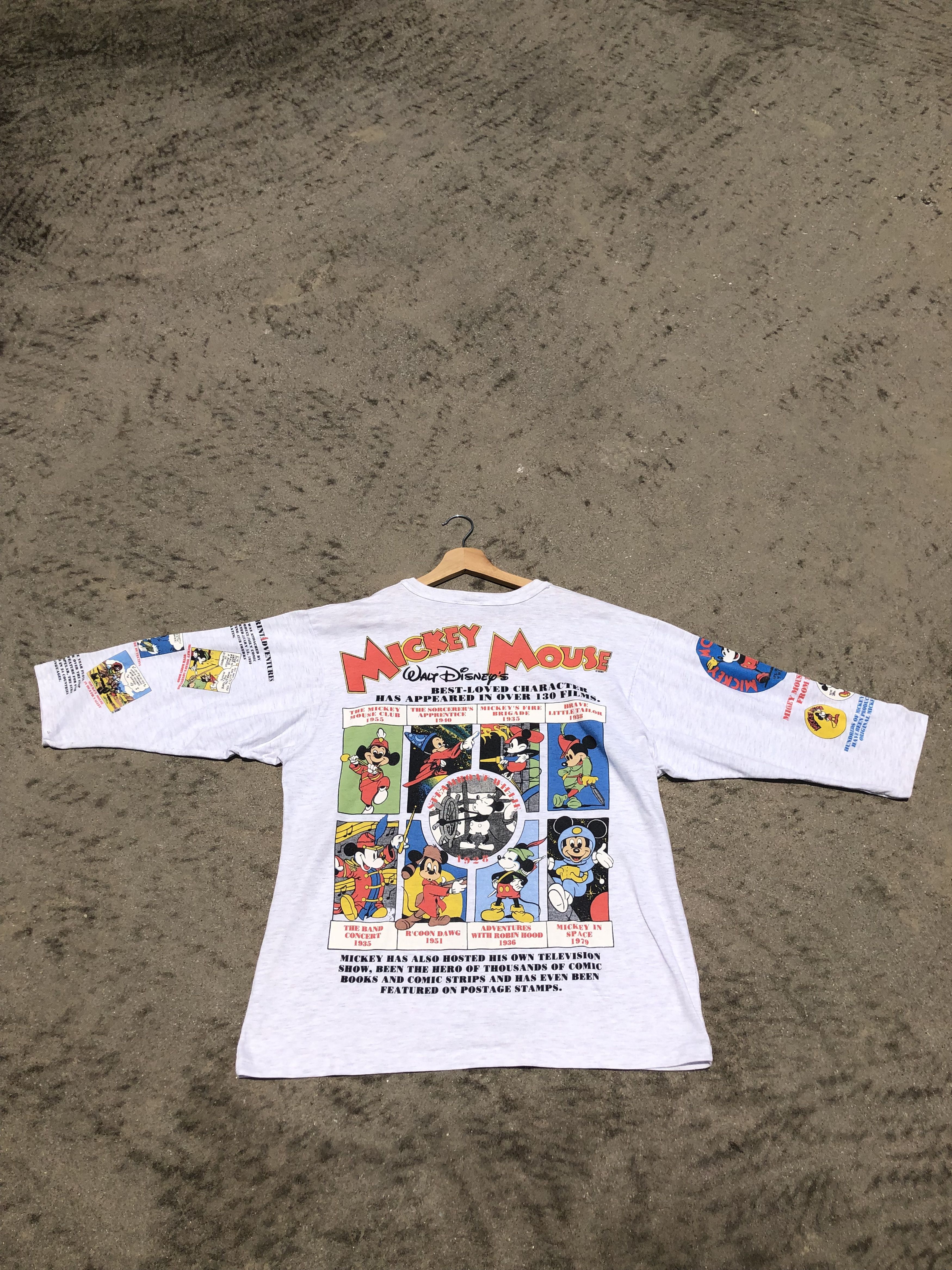 Disney Vintage 90s Mickey Mouse Rare Disney Timeline Shirt Size US XL / EU 56 / 4 - 2 Thumbnail