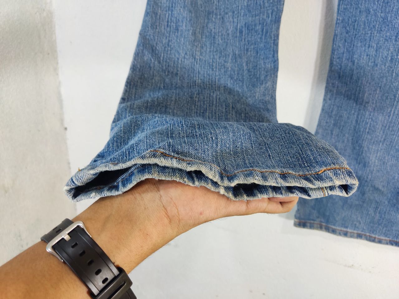 Levi's vintage levis 515 bootcut flare denim nice design Size 33" - 9 Thumbnail