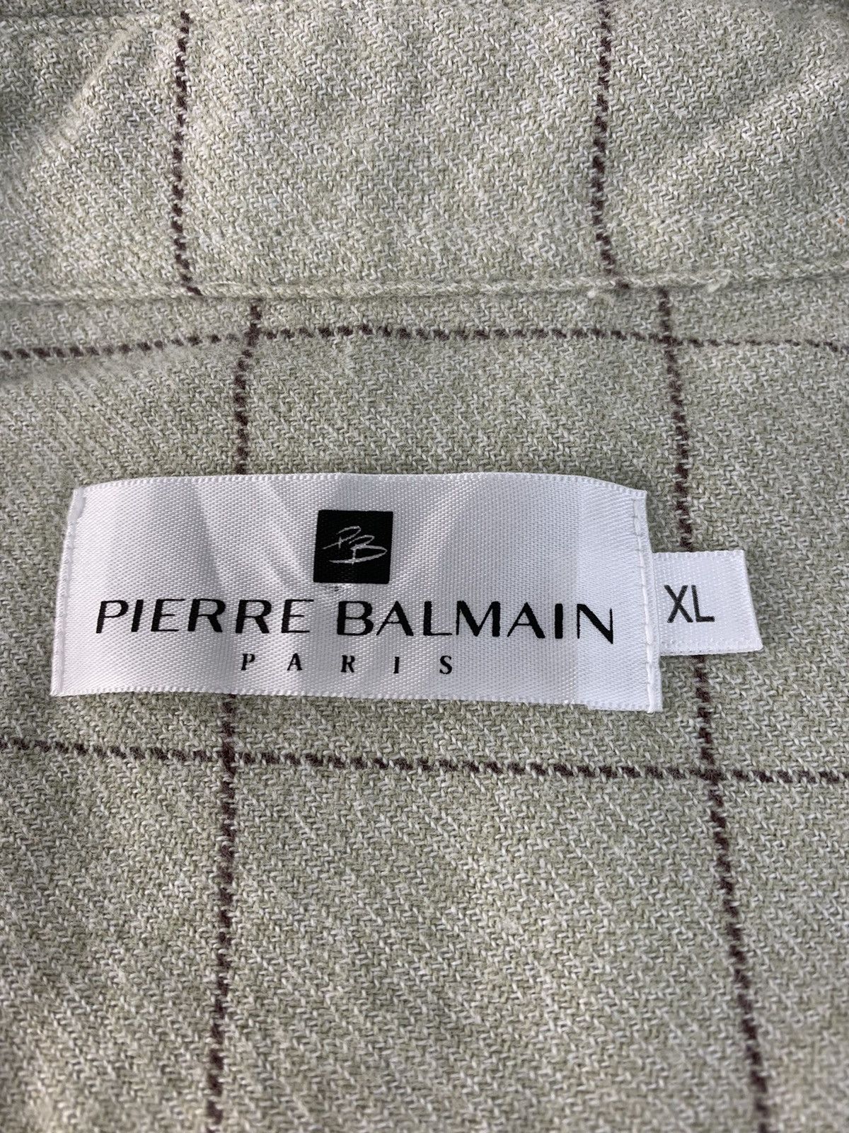Pierre Balmain 90s Pierre Balmain Paris Checked Design Single Pocket Shirt Size US XL / EU 56 / 4 - 7 Thumbnail