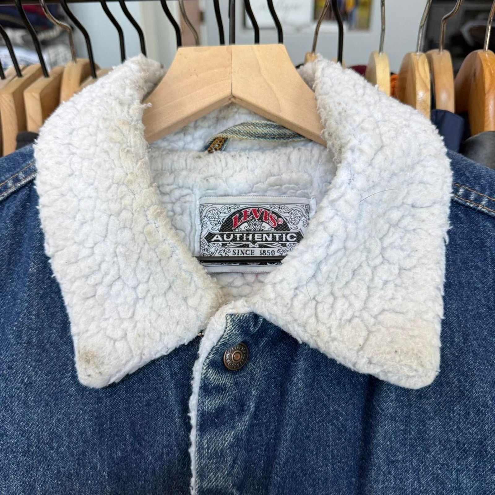 Levi's Vintage 1993 Levi's Authentic Fleece Lined Denim Jacket Size US M / EU 48-50 / 2 - 6 Thumbnail
