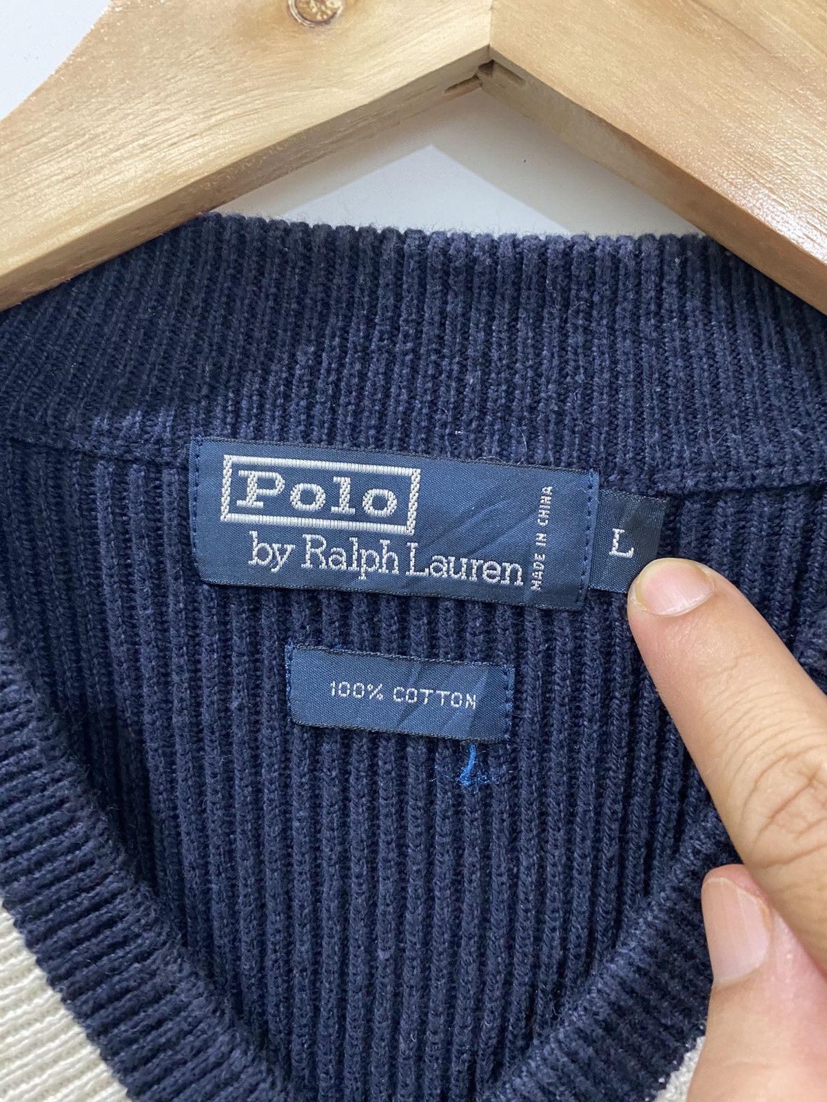 Polo Ralph Lauren Polo Ralph Lauren Cropped cable-knit cotton sweater Women Size L / US 10 / IT 46 - 2 Thumbnail