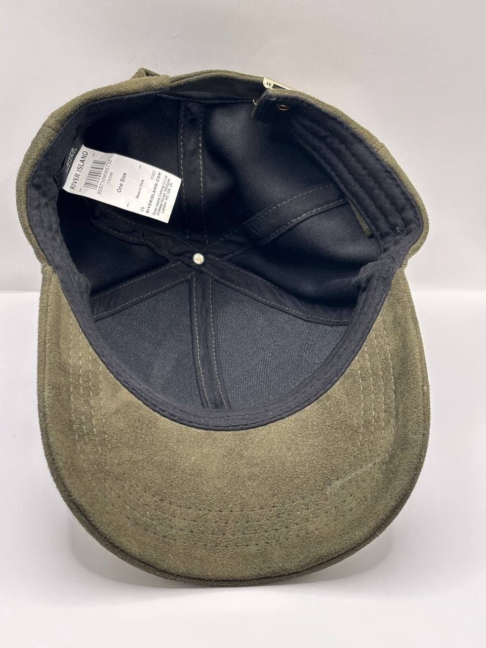 River Island River Island Suede Texture Cap-Olive Green w/Gold Hardware Size ONE SIZE - 8 Thumbnail