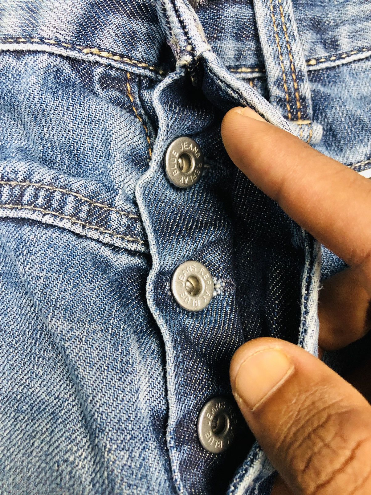 Replay REPLAY Regular Fit Distressed Jeans (38) Size US 31 - 9 Thumbnail