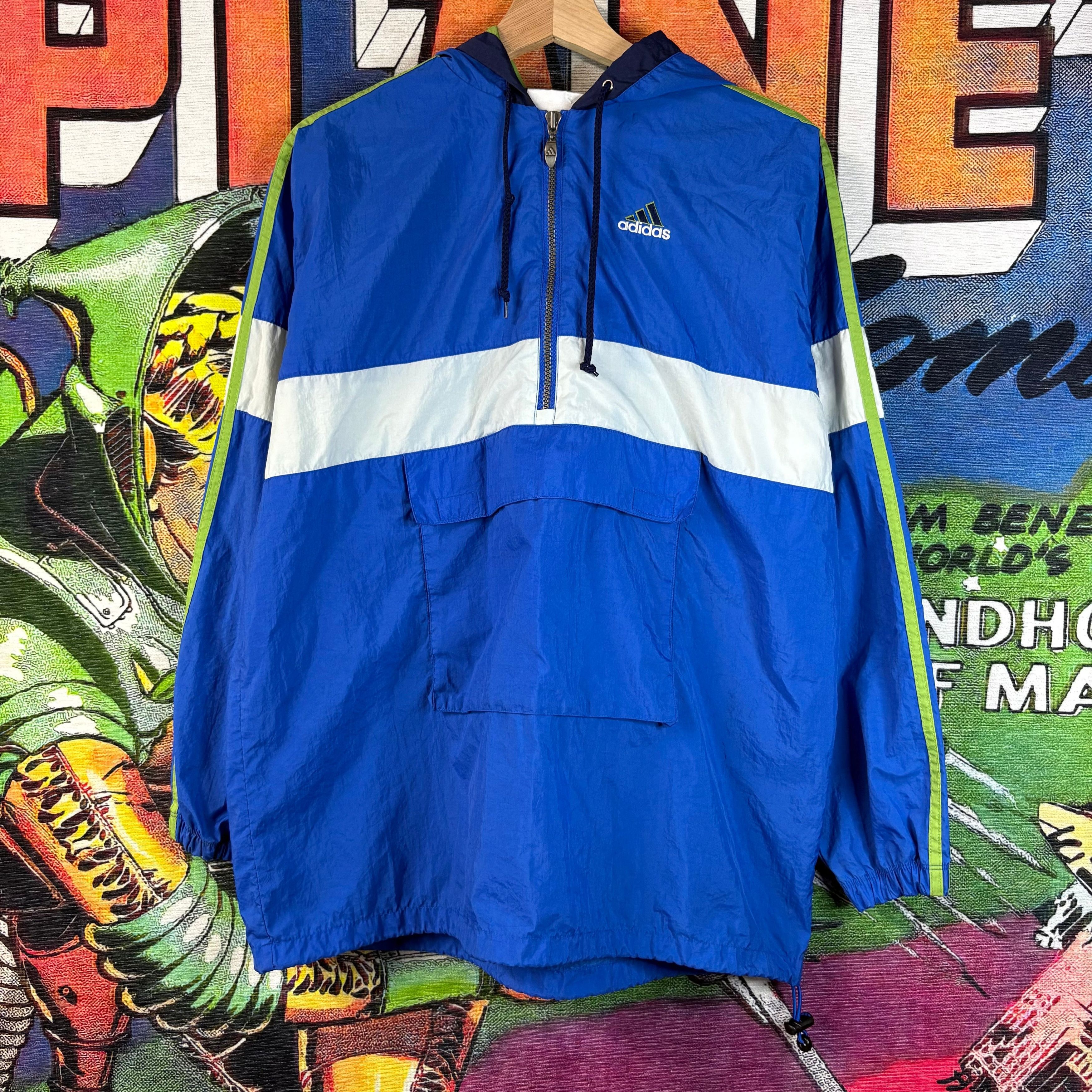 Adidas Vintage 90s Adidas Anorak Windbreaker Jacket Size Medium Size US M / EU 48-50 / 2 - 3 Thumbnail