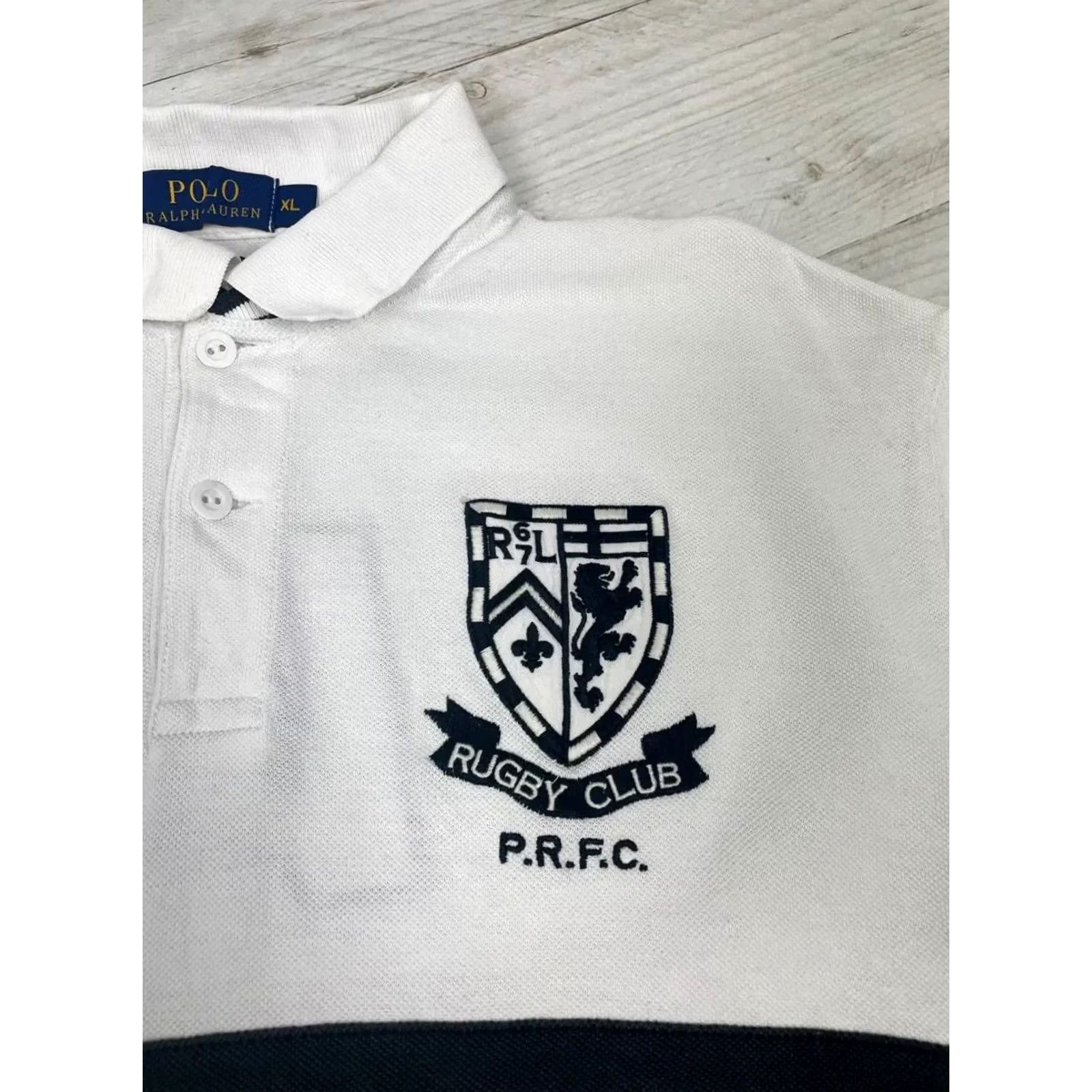 Polo Ralph Lauren VINTAGE Polo Ralph Lauren Polo Shirt White Big Logo Men XL Size US XL / EU 56 / 4 - 5 Thumbnail