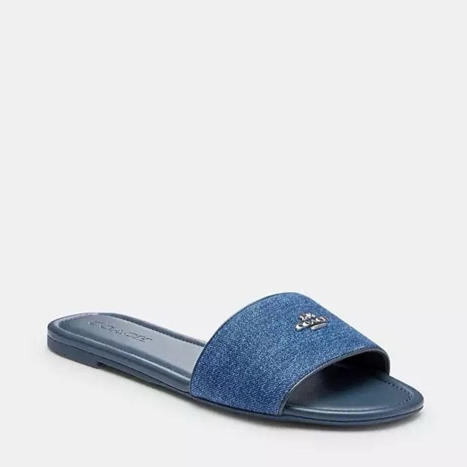 NEW COACH Women's Slide Sandal Denim CAQ70 US 5