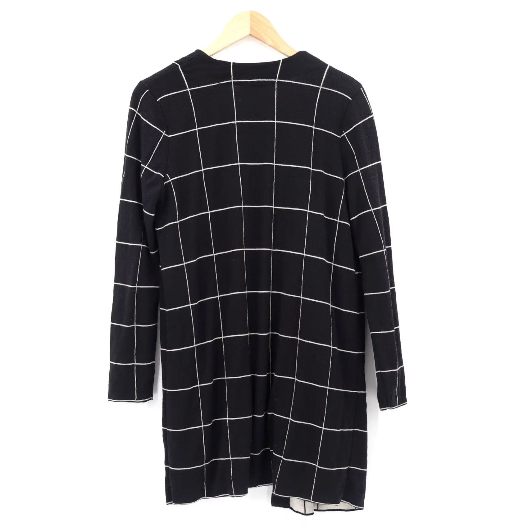 Eileen Fisher Eileen Fisher Women's Cardigan Wool Open Front Black Sz M Regular Knit Lightweight Open Front Cardigan Sweater Size M / US 6-8 / IT 42-44 - 2 Thumbnail