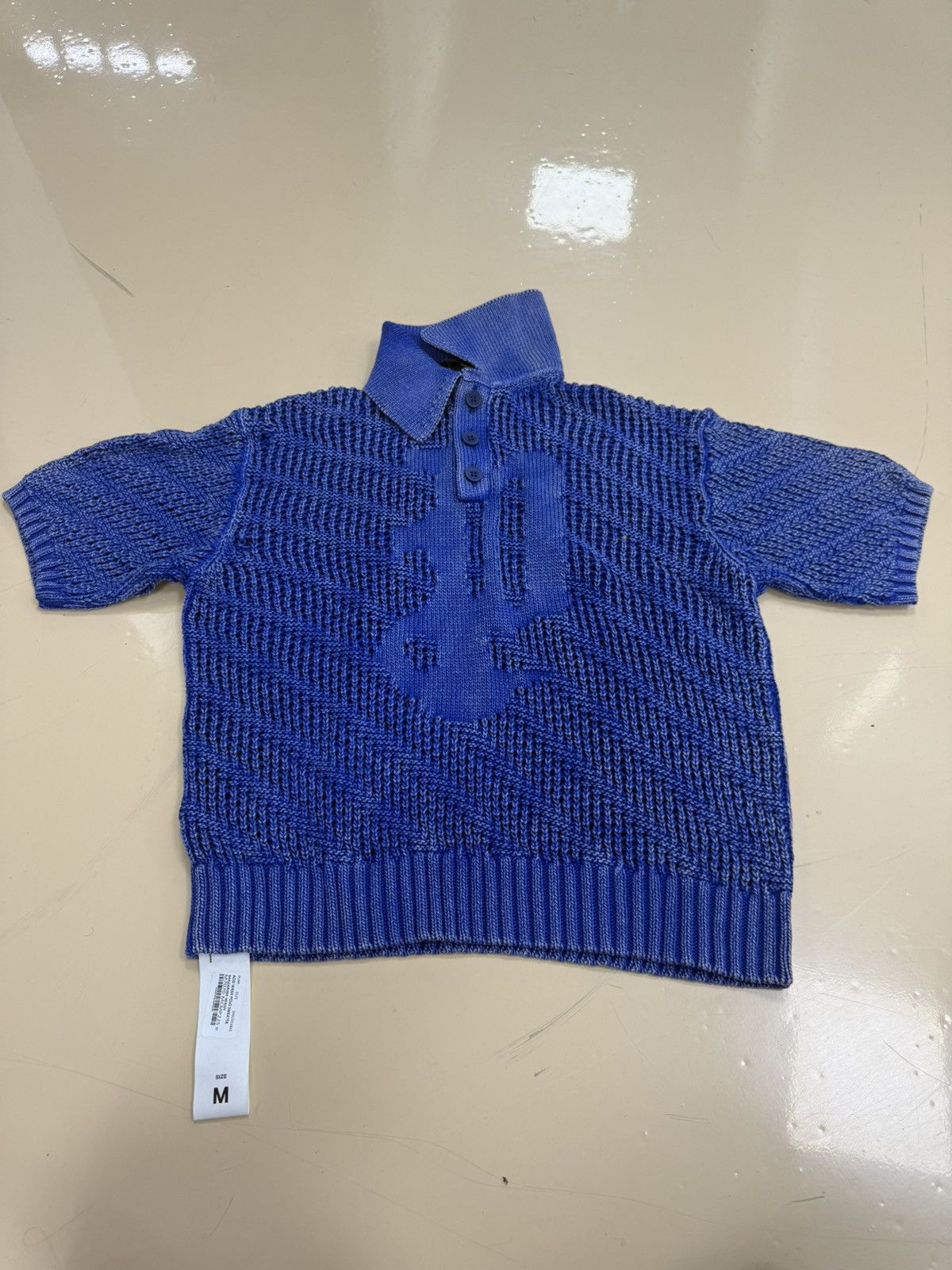Purple Brand Acid Wash Polo Sweater