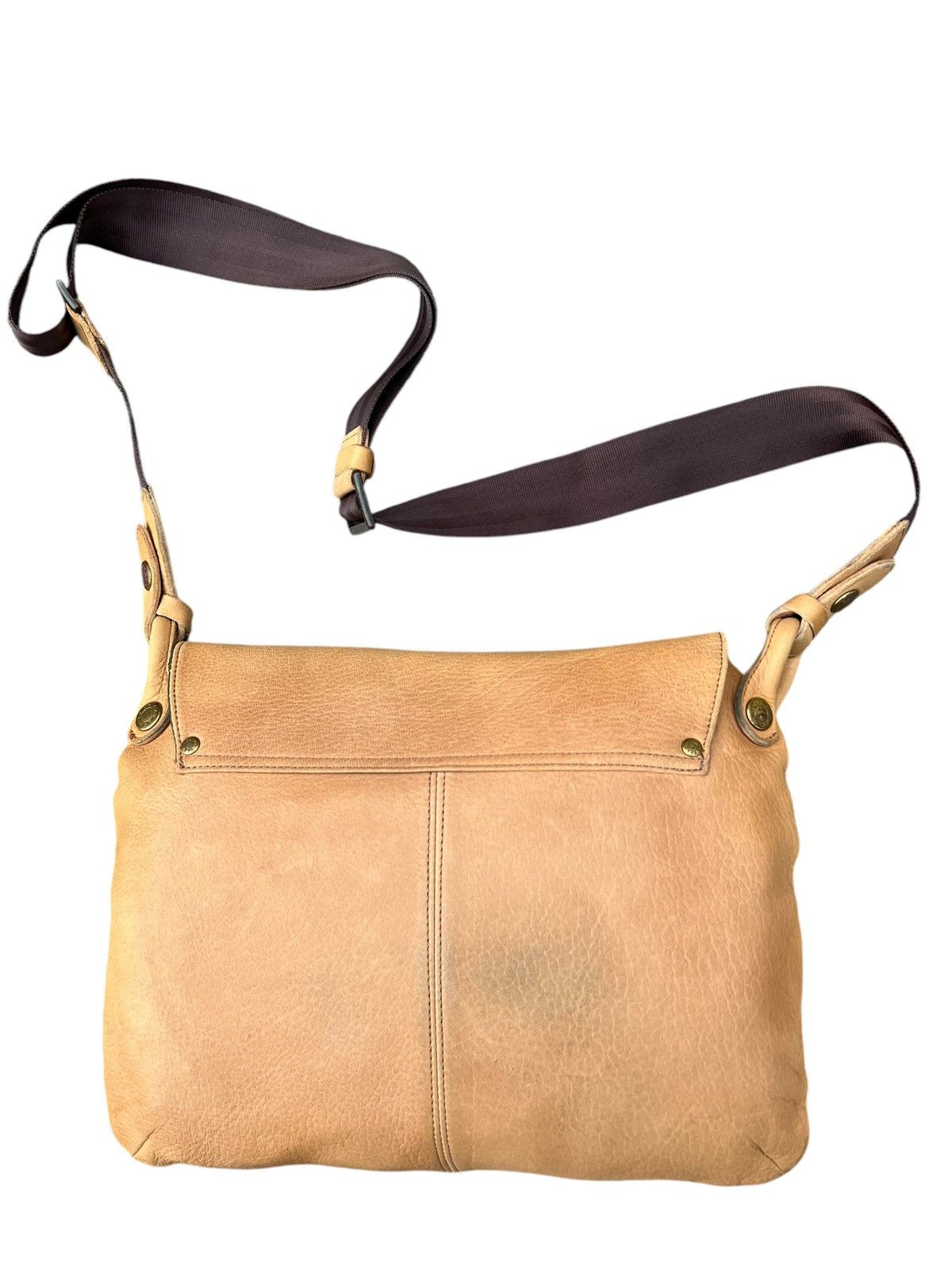 Leather Vintage CASAR Japan Muddy Faded Patina Leather Bag Sling Size ONE SIZE - 9 Thumbnail