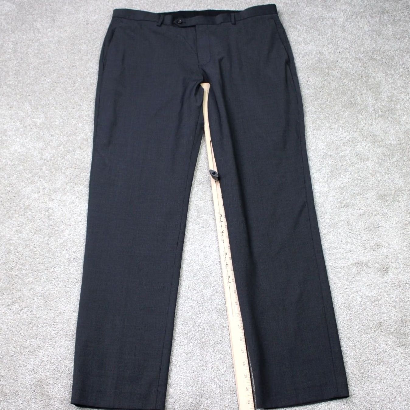 J.Crew J. Crew Pants Mens 36x32 Black Bowery Slim Flat Front Wool Blend Stretch Lined Size US 36 / EU 52 - 2 Thumbnail