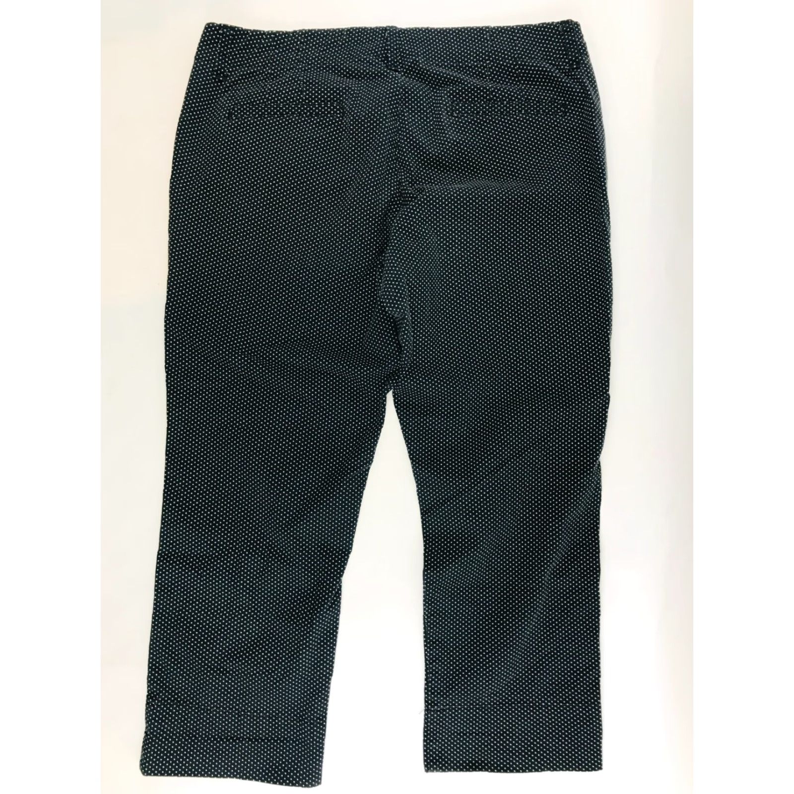 Lee Lee Pants Women's 12 Black Polka Dot Mid Rise Straight Leg Capri Pants Size 34" / US 12 / IT 48 - 2 Thumbnail