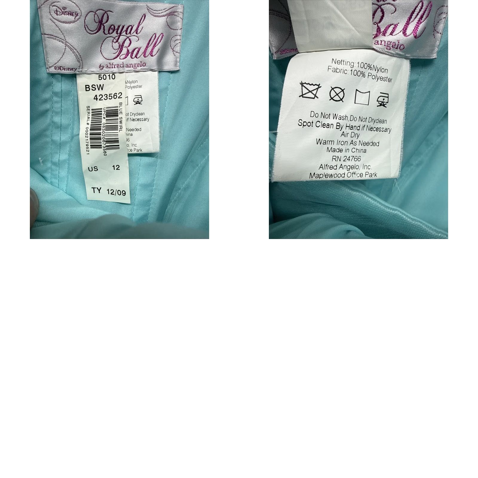 Vintage Alfred Angelo Royal Ball Disney Princess Stunning Prom Dress - Blue - Size 12 - NWOT - Strapless Sleeveless Ball Gown Womens Size ONE SIZE - 8 Thumbnail
