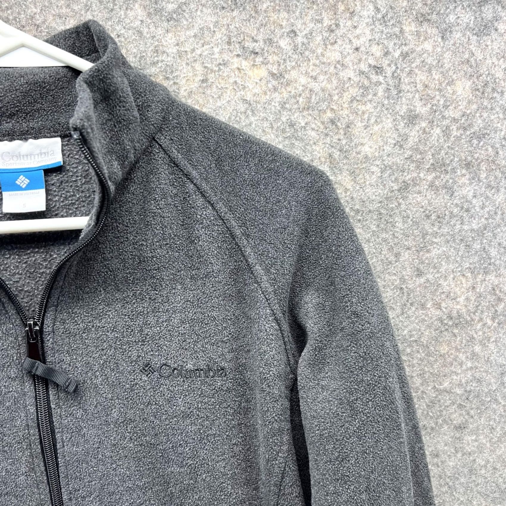 Vintage Columbia Sweater Men Small Fleece Gray Full Zip Sweatshirt Jacket Polyester Size US S / EU 44-46 / 1 - 4 Thumbnail