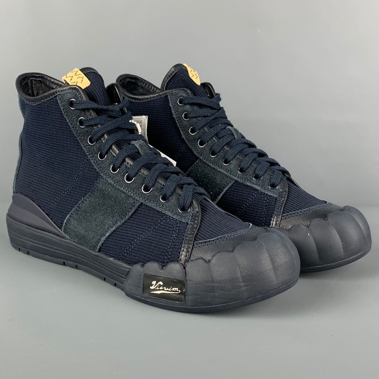 Visvim VISVIM 10.5 Navy Mixed Material Lanier High-Top Sneakers Size US 10.5 / EU 43-44 - 2 Thumbnail