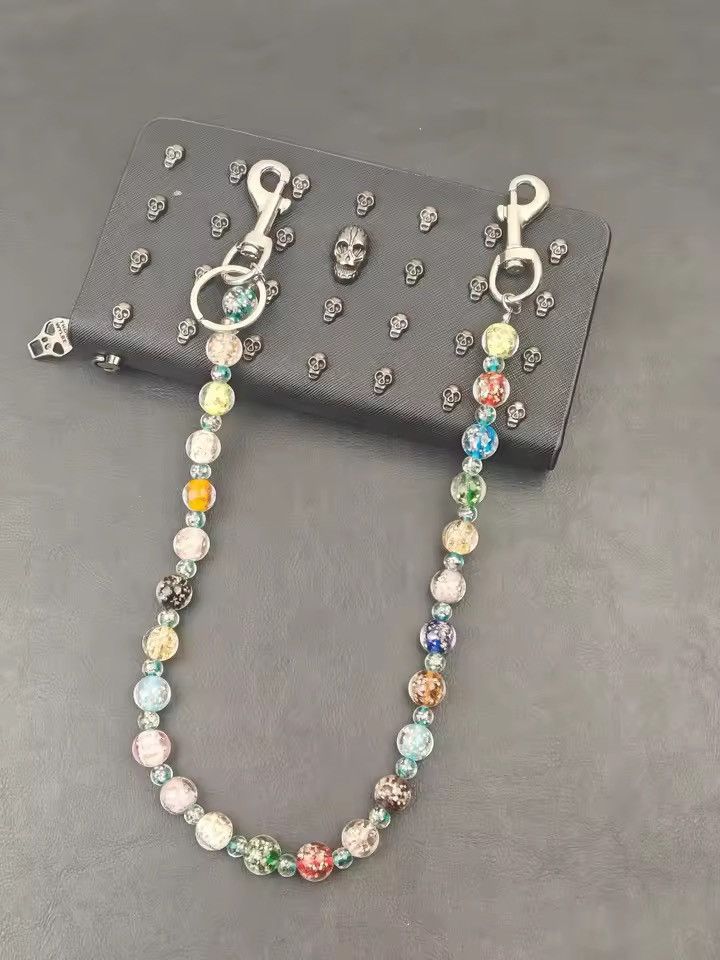 Jewelry Luminous Glass Beads Chain Silver Waist Accessories Size ONE SIZE - 2 Thumbnail