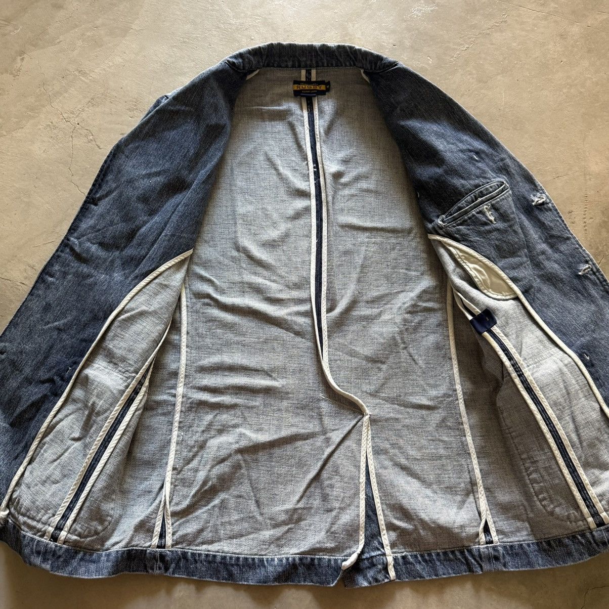 Rugby Ralph Lauren Vintage Ralph Lauren Rugby Selvedge Denim 3-Button Jacket Size US M / EU 48-50 / 2 - 6 Thumbnail