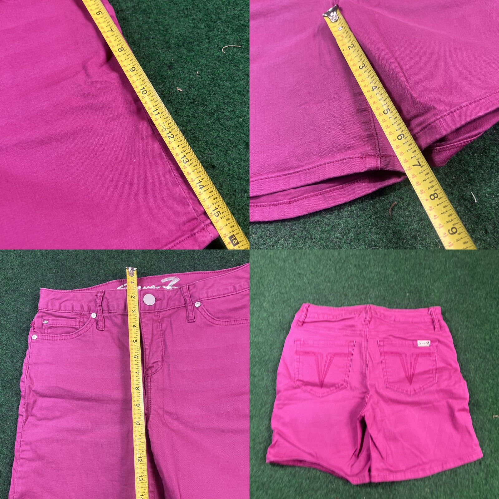 Vintage Seven7 Shorts Womens Size 4 Pink Bermuda Shorts Measures 28 Size 27" / US 4 / IT 40 - 8 Thumbnail