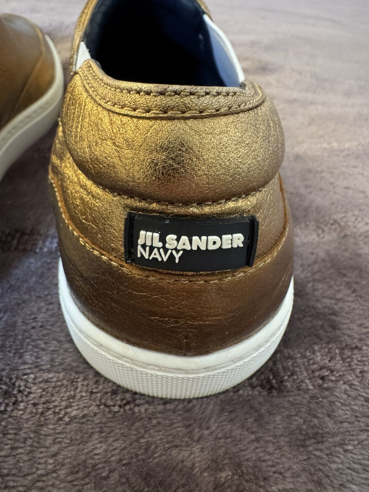 Jil Sander Jil Sander Leather Gold Slip-On flats 39 Size US 9 / IT 39 - 5 Thumbnail
