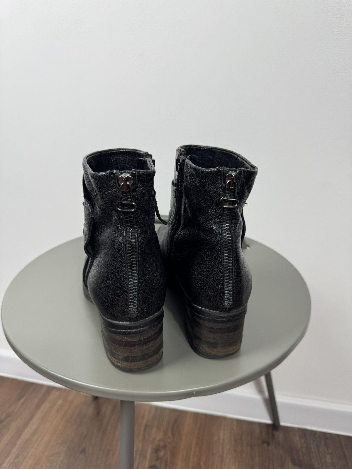 Other Vintage Black Leather Ankle Boots Chunky Heel EU 40 Women’s Size US 9 / IT 39 - 8 Thumbnail