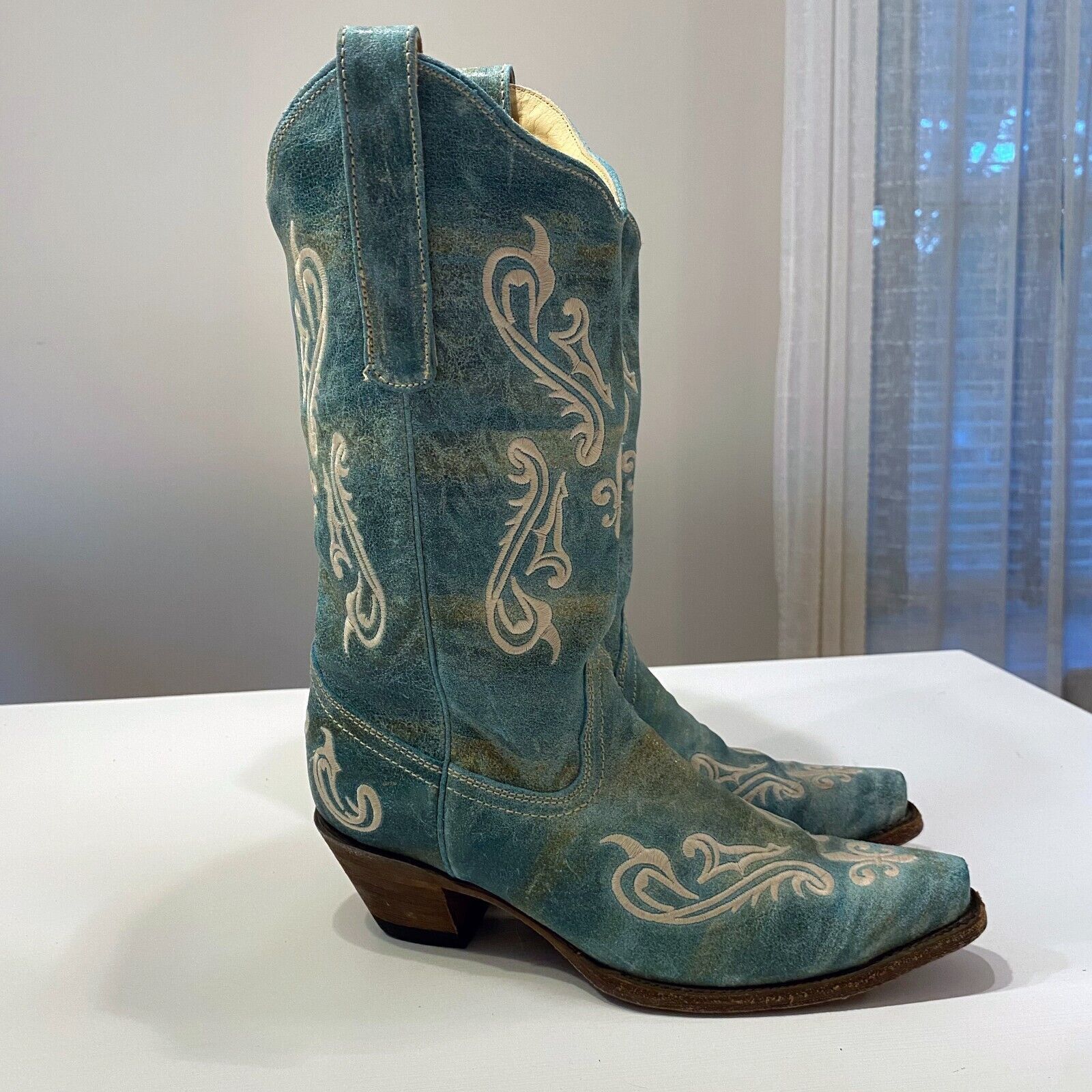 Corral Corral Turquoise Blue Cortez Cowboy Boots Style R1973 9.5 M Size US 9.5 / IT 39.5 - 2 Thumbnail