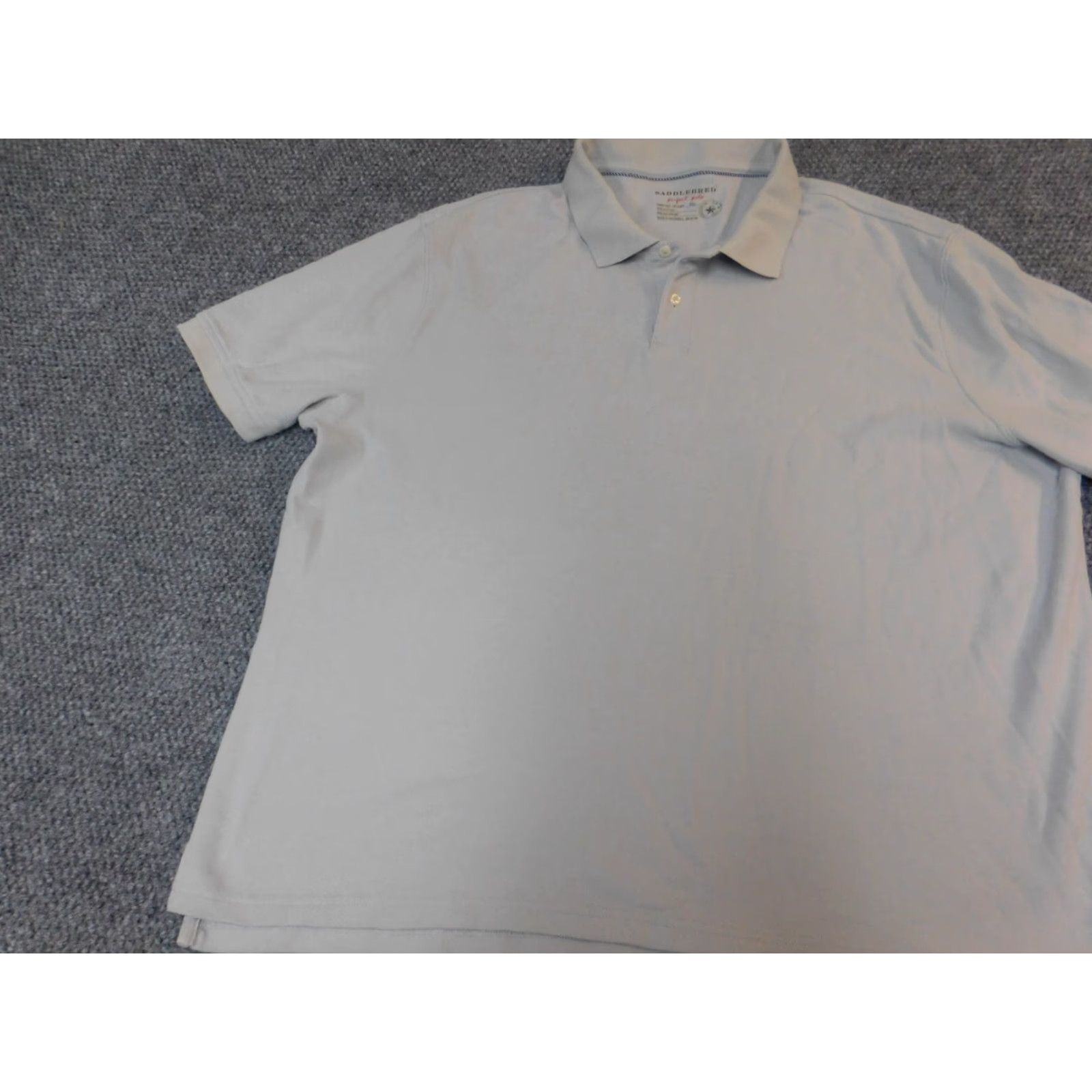 Vintage Saddlebred Polo Shirt Polo Men 2XL Gray Short Sleeve Knit Polyester Button Collared Golf Logo Vintage: No Size US XXL / EU 58 / 5 - 3 Thumbnail