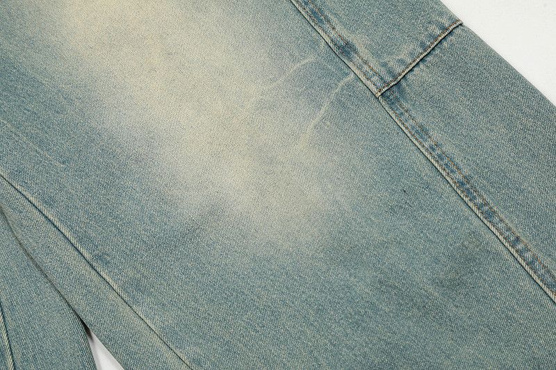 Vintage American retro light blue wide-leg curved jeans Size US 32 / EU 48 - 5 Thumbnail