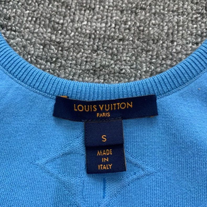 Louis Vuitton Blue Monogram Print Tank Top -2505 Size S / US 4 / IT 40 - 6 Thumbnail
