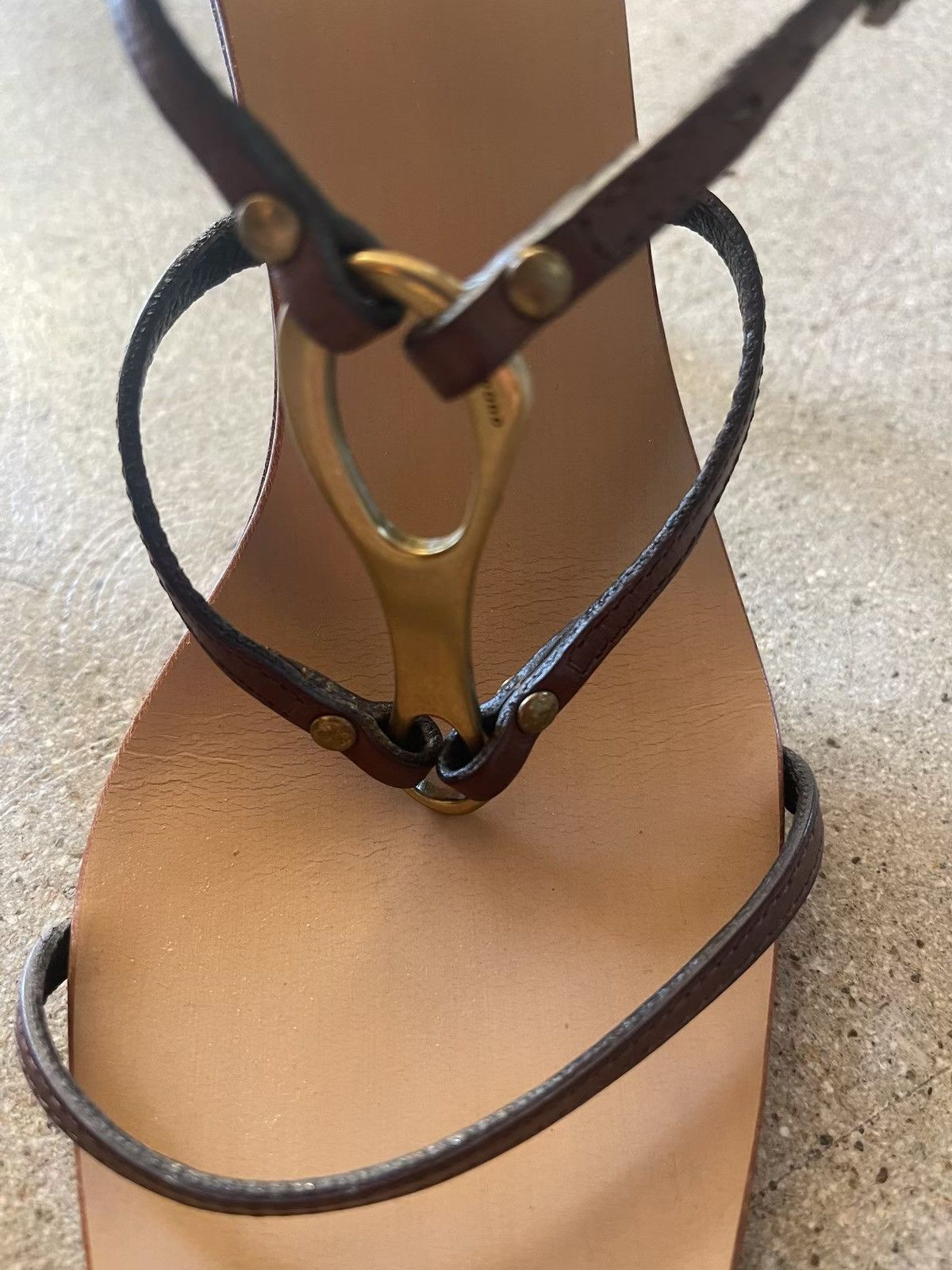 Gucci Gucci by tom ford gold horsebit strappy heels Size US 9.5 / IT 39.5 - 4 Thumbnail