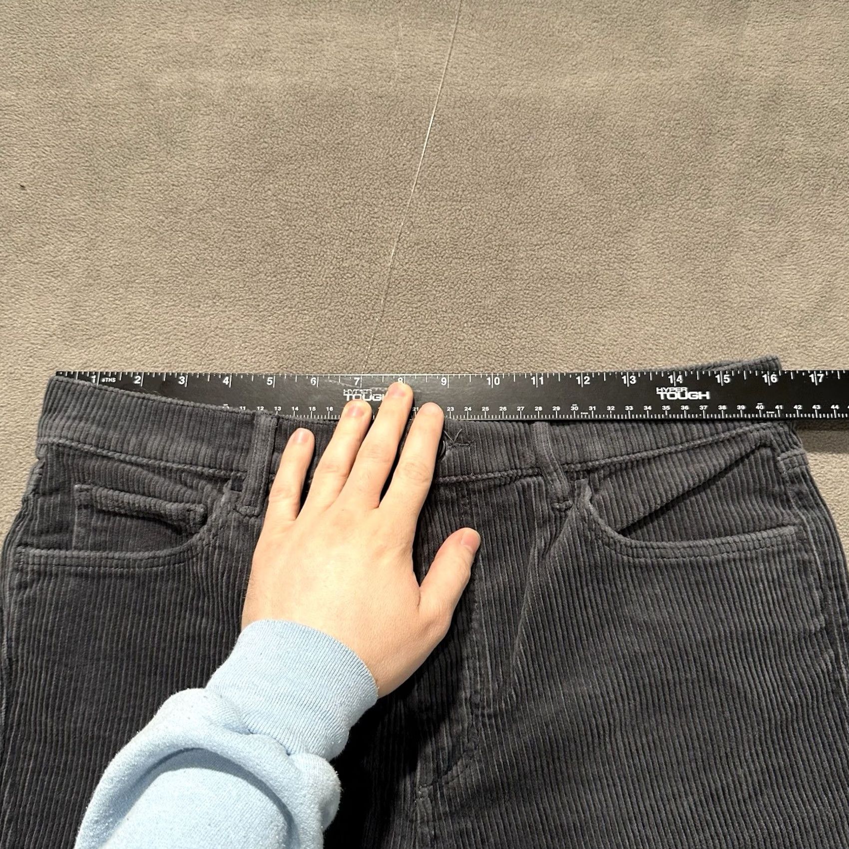 Loft Loft Pants Womens 30/10 Gray Wide Whale Corduroy Straight High Rise Casual Chino Size 32" / US 10 / IT 46 - 7 Thumbnail