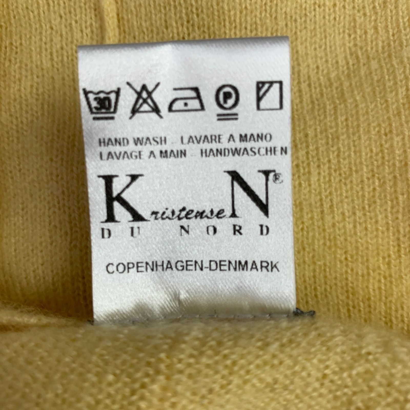 Other KRISTENSEN DU NORD 2 Yellow Cashmere Knit Cropped Casual Top Size XS / US 0-2 / IT 36-38 - 5 Thumbnail