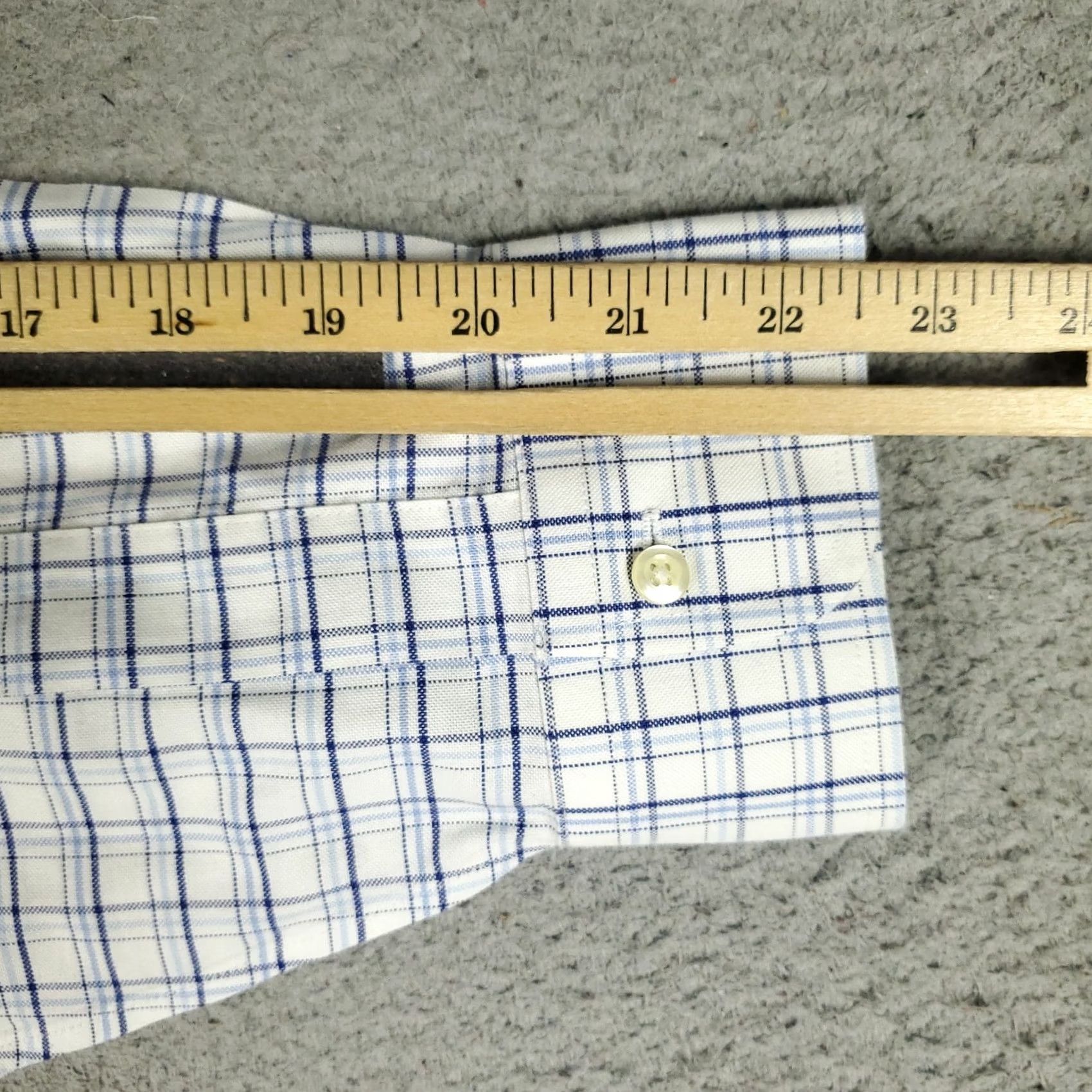 Brooks Brothers Brooks Brothers Shirt Mens 15.5 Blue Plaid Dress Button Up Long Sleeve Size 42R - 6 Thumbnail