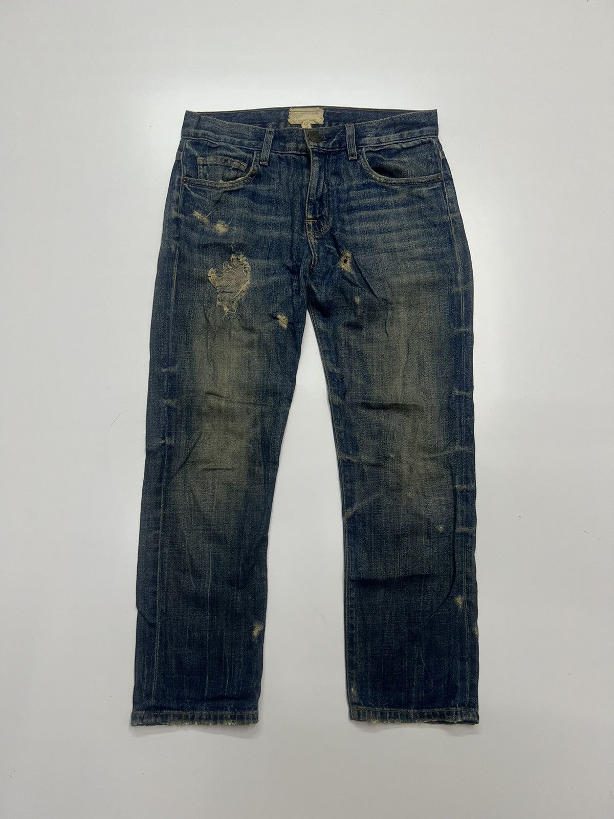 Current/Elliot Current Elliott Distress Denim Jeans Size 31 Size US 31 - 1 Thumbnail