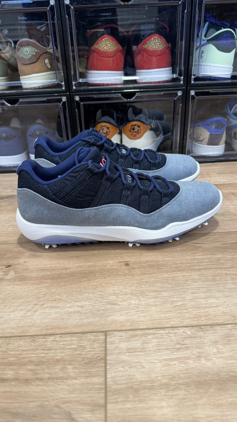 image of Sample Jordan 11 Retro Low Golf No Denim Allowed Size 16 Shoes in Blue, Men's