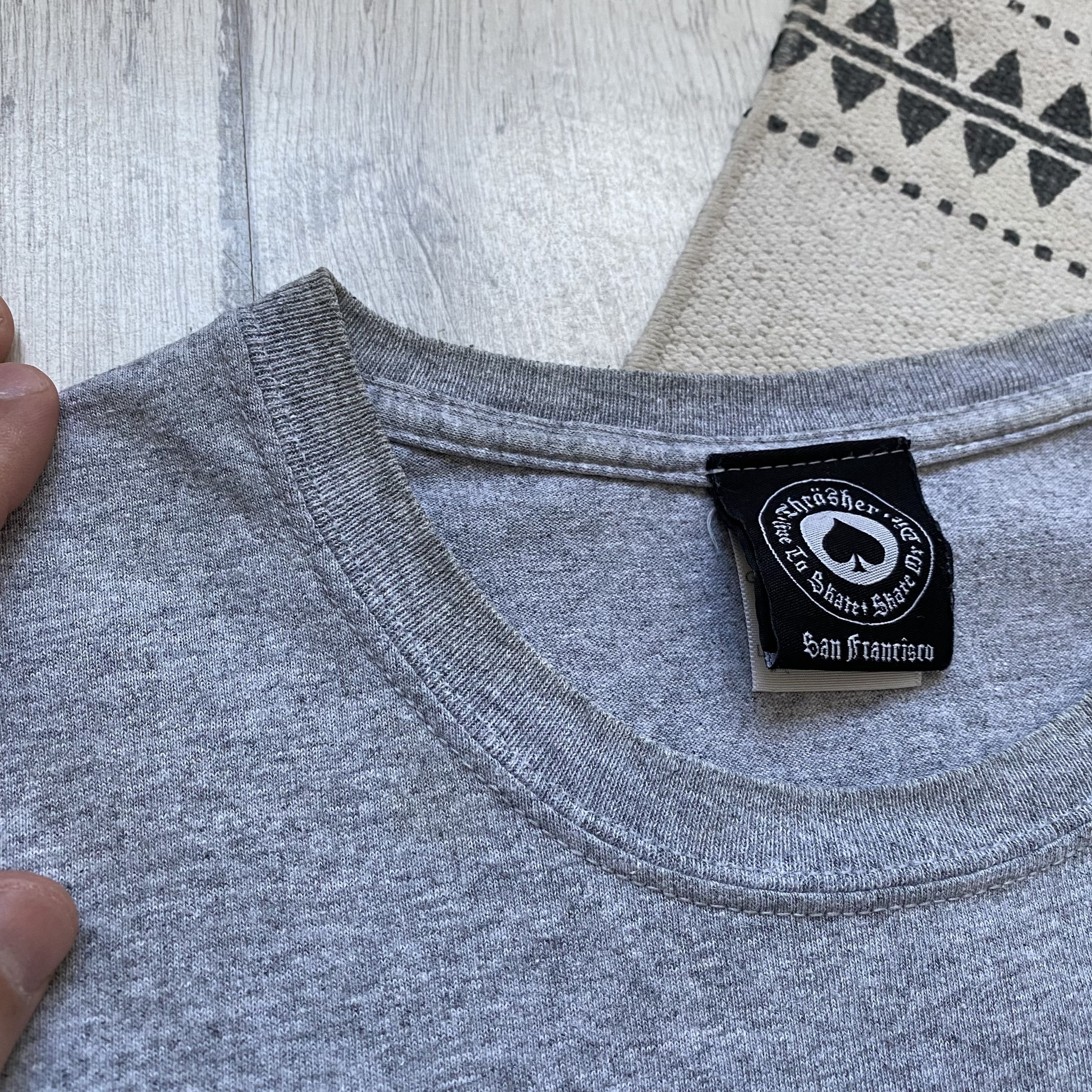 Thrasher 🛹 Vintage THRASHER Skateboard tee Surf Style Rip Curl Size US L / EU 52-54 / 3 - 5 Thumbnail