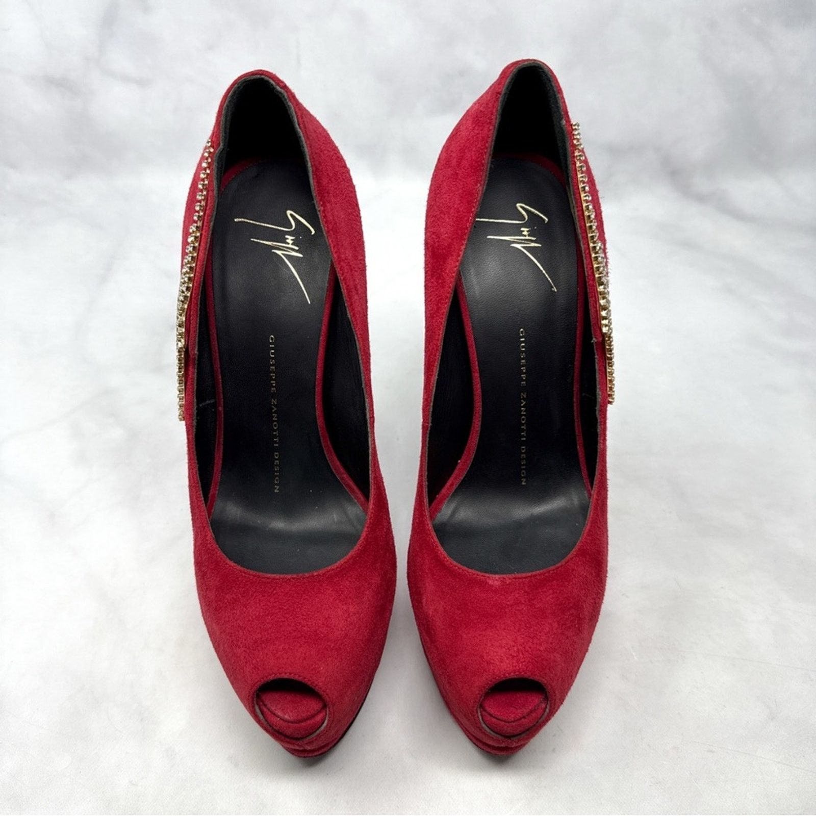 Giuseppe Zanotti Giuseppe Zanotti Rhinestone Lightning Bolt Platform Heels 38 Size US 8 / IT 38 - 5 Thumbnail