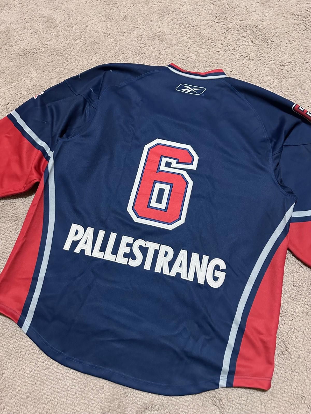 Reebok EC Red Bull Salzburg Ice Hockey Shirt Jersey #6 Pallestrang Size US XXL / EU 58 / 5 - 9 Thumbnail