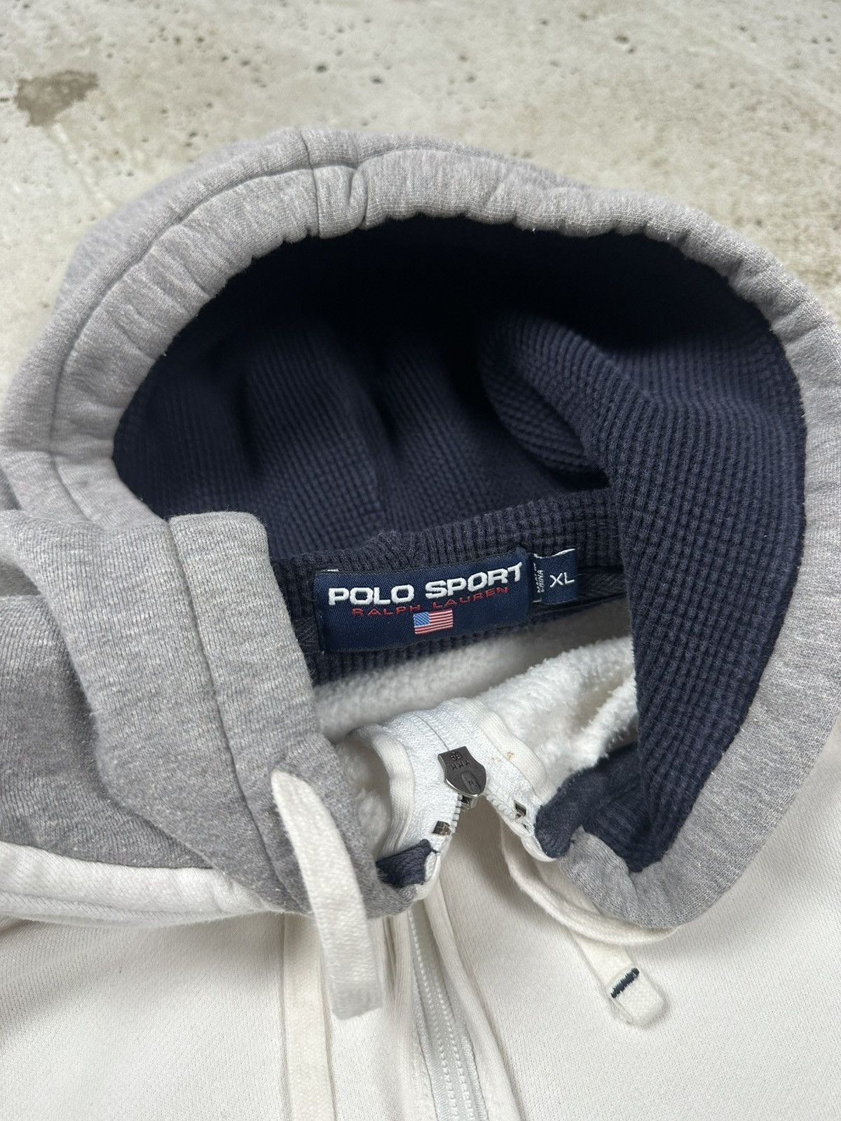 Polo Ralph Lauren Vintage Y2K Polo Ralph Lauren Sport White Zip Up Hoodie Size US XL / EU 56 / 4 - 10 Thumbnail
