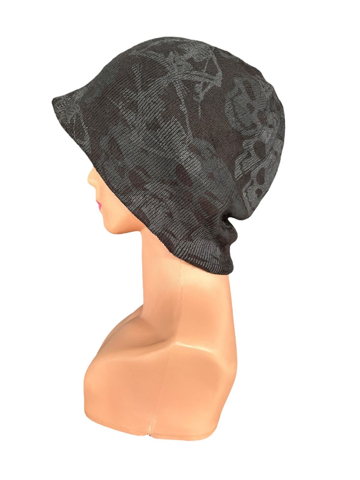 Japanese Brand × Kapital × Vintage Skull Stripe Grunge Punk Bondage Style big Beanie Hats Size ONE SIZE - 2 Thumbnail