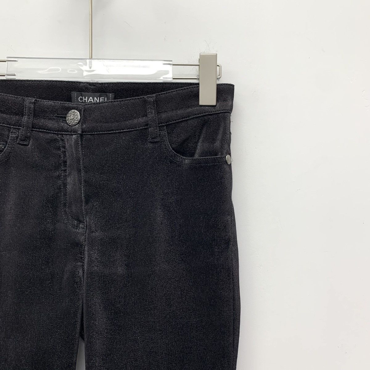 Chanel Chanel Black Vintage Washed Cotton Casual Denim Pants K26WX Size 25" / US 0 / IT 36 - 3 Thumbnail