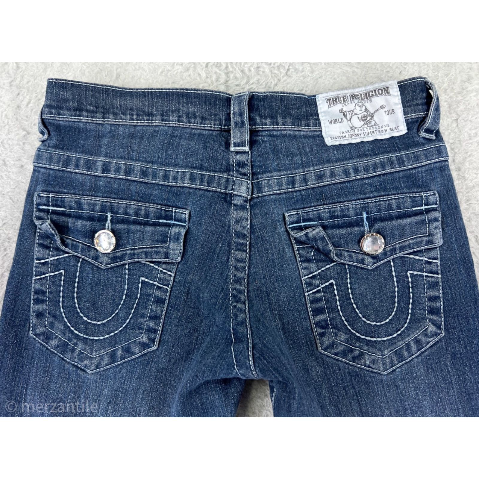 True Religion True Religion Jeans Women 27 Blue Denim Skinny 5-Pocket Design Regular Medium Wash Casual Mens? Wait end. Size 27" / US 4 / IT 40 - 3 Thumbnail