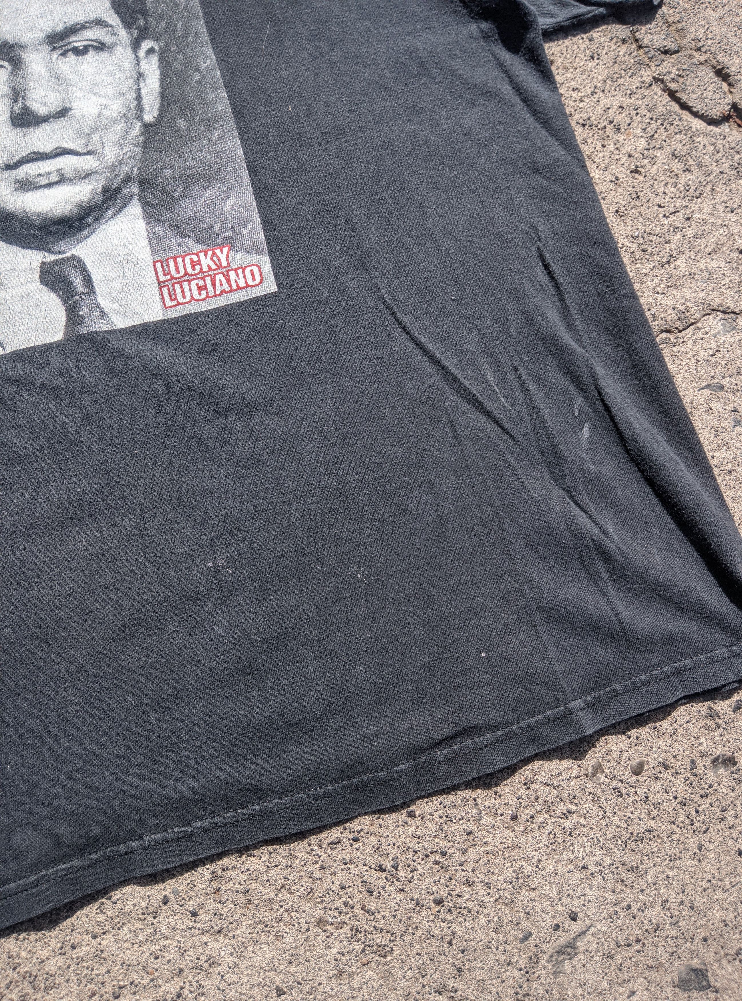 Vintage Vintage 2000s lucky luciano Mob mafia t shirt Size US L / EU 52-54 / 3 - 5 Thumbnail