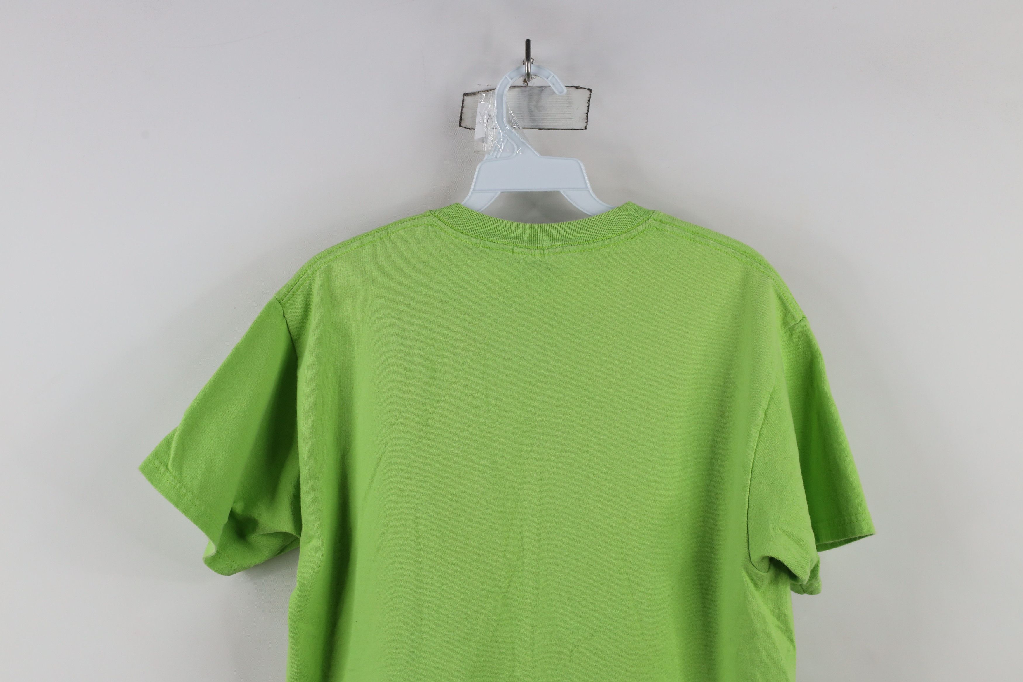 Hanes × Vintage Vintage 90s Hanes Beefy Blank Cotton T-Shirt Lime Green Size US M / EU 48-50 / 2 - 10 Thumbnail