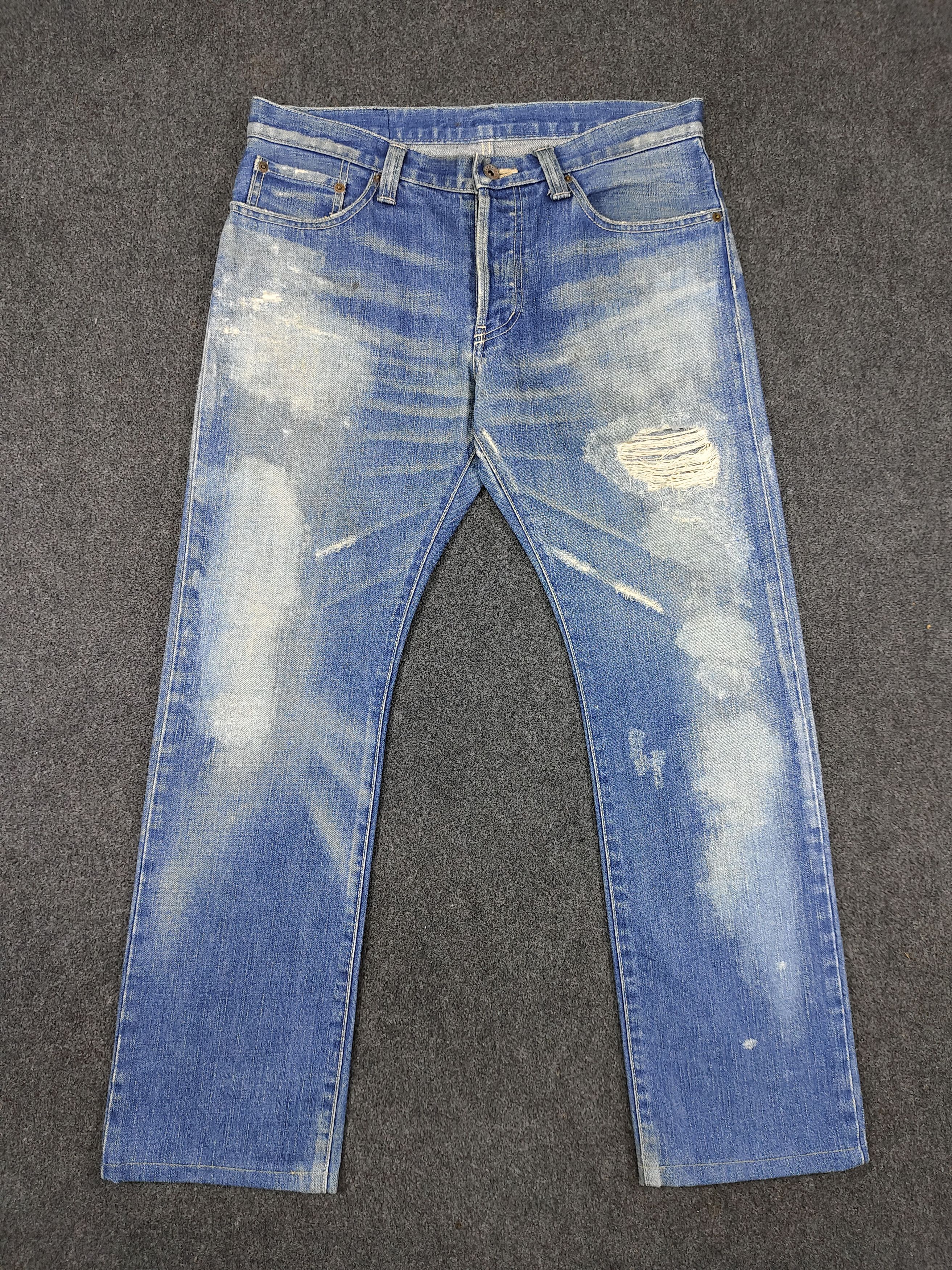Takeo Kikuchi TK Japan- Heavy Fade Archive Distressed Workwear Jeans Size US 32 / EU 48 - 1 Thumbnail