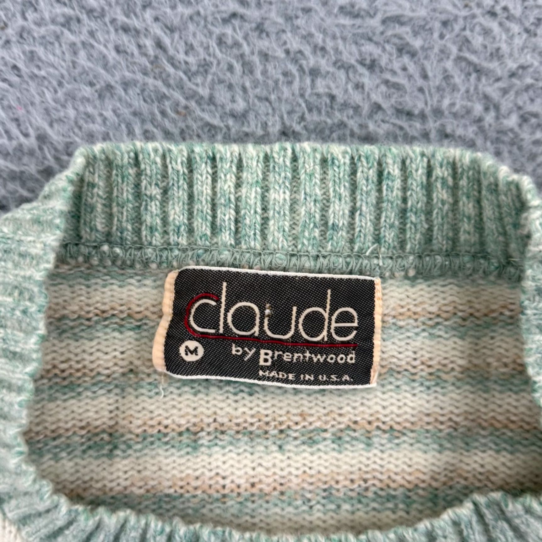 Vintage VINTAGE Claude By Brentwood Sweater Men Medium Striped Wool Blend 70s Retro Knit Size US M / EU 48-50 / 2 - 7 Thumbnail