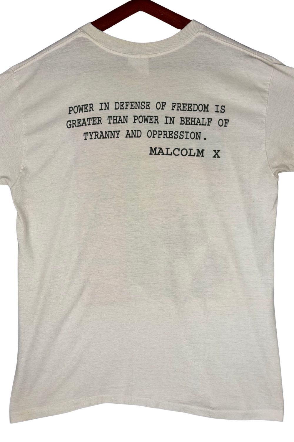 Vintage 1992 Malcolm X KACY Single Stitch USA Tee XL Spike Lee Era Size US XL / EU 56 / 4 - 12 Thumbnail