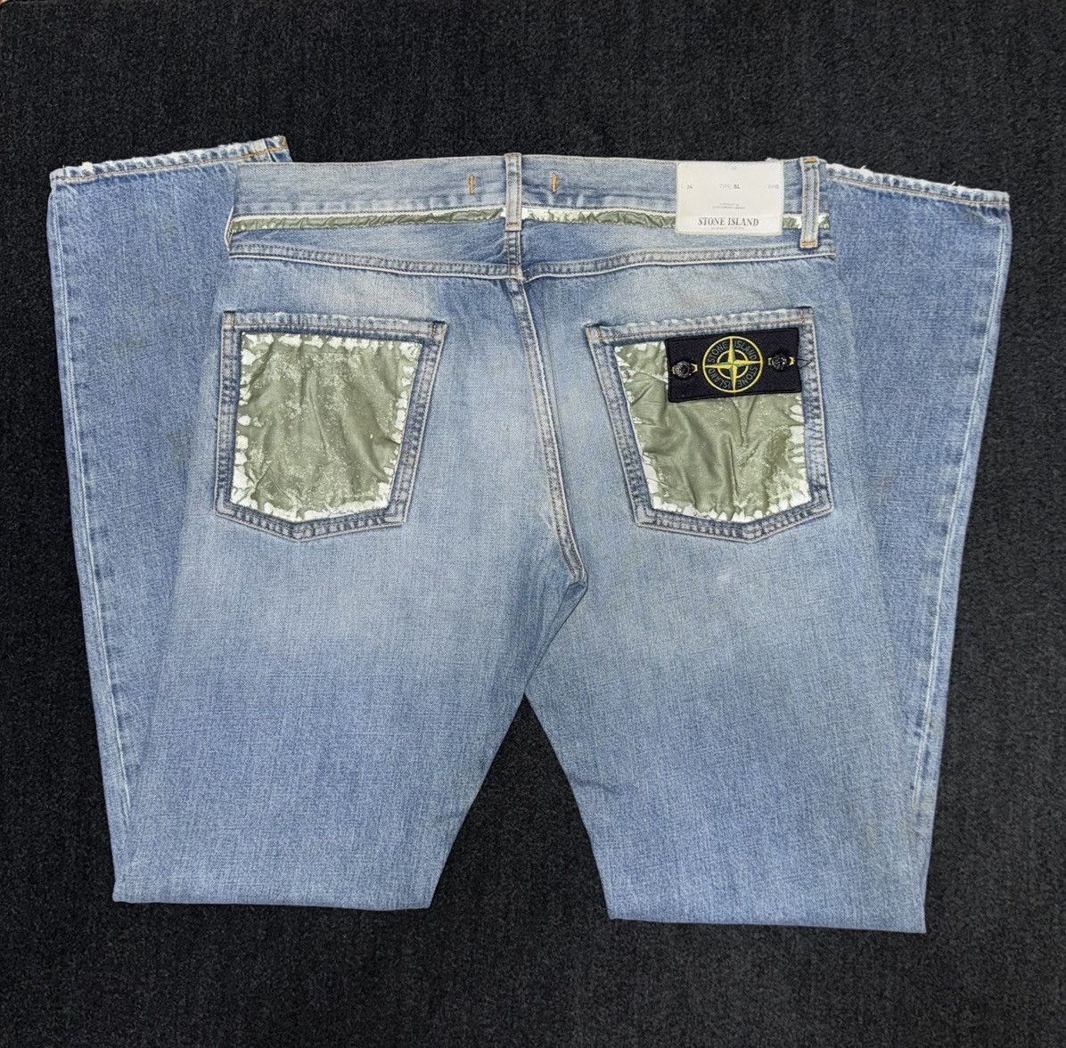 Stone Island Stone Island Reflective Back Pocket Jeans Size US 33 - 1 Thumbnail